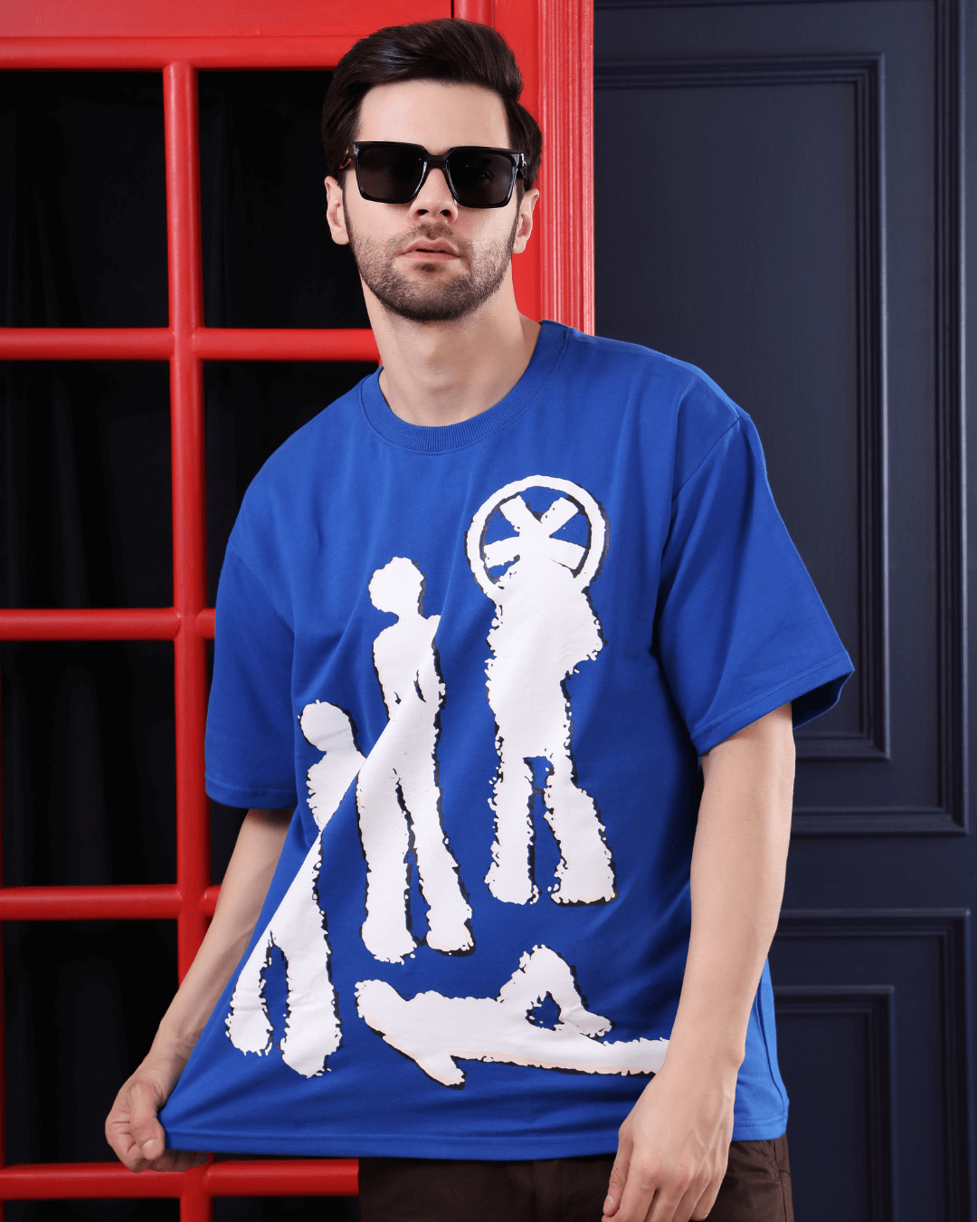 Original Gangster Royal Blue Oversized T shirt – Bold Streetwear Style