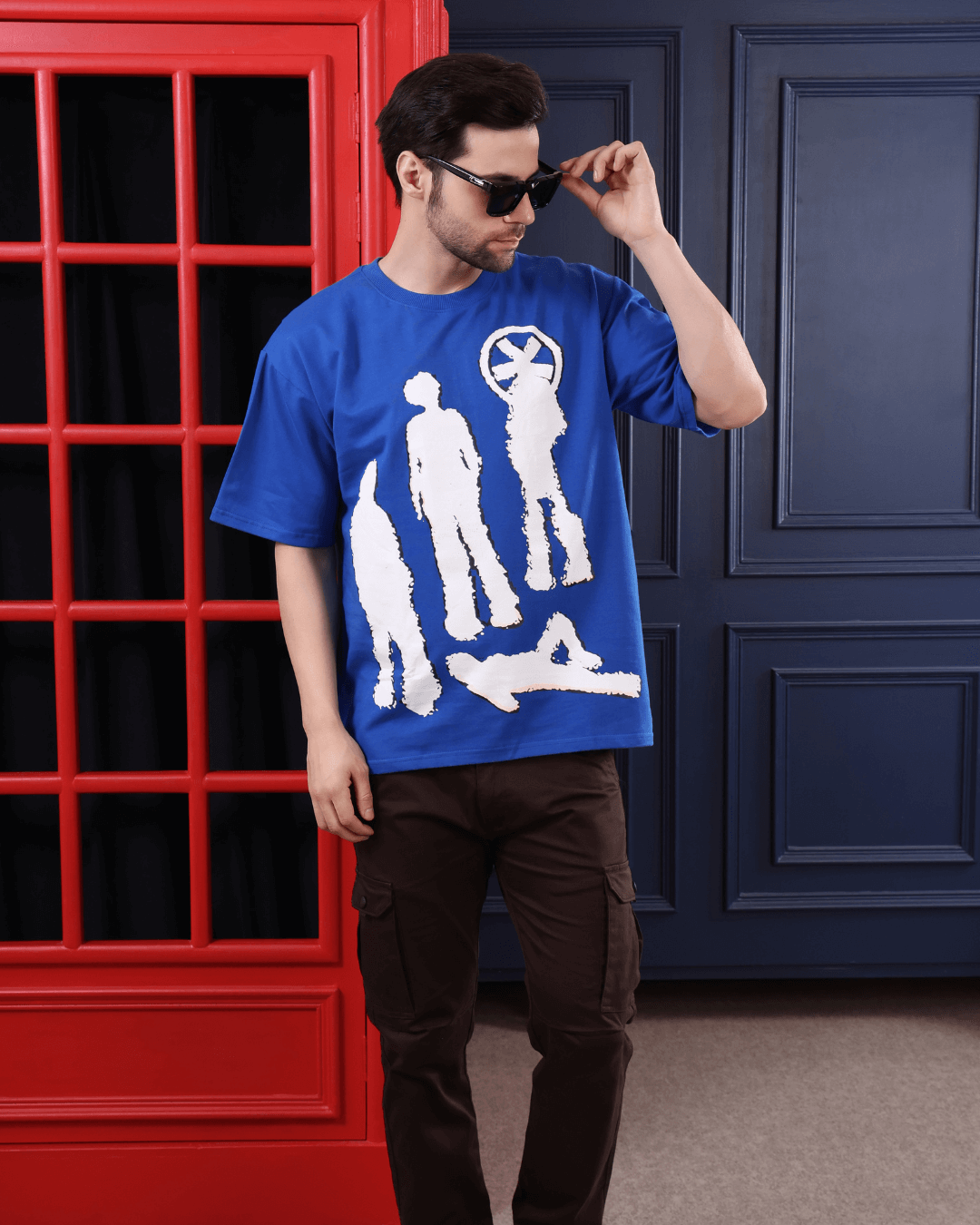 Original Gangster Royal Blue Oversized T shirt – Bold Streetwear Style